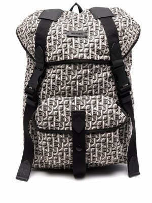 Logo-print zip-up backpack Kenzo. Цвет: черный