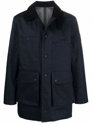 Однобортное пальто с логотипом Closed. Цвет: синий