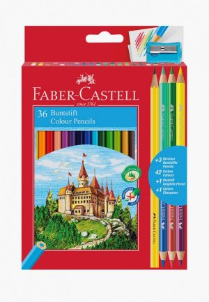 Набор карандашей Faber-Castell цветные, 36 цв. + 4, с точилкой. Цвет: разноцветный