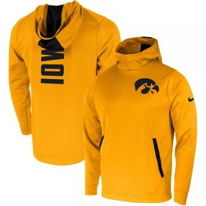 Мужской пуловер с капюшоном Iowa Hawkeyes 2-Hit Performance золотого цвета Nike