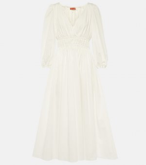Платье миди kathleen со сборками , белый Altuzarra