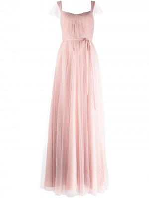 Вечернее платье Frascati с рукавами кап Marchesa Notte Bridesmaids. Цвет: розовый