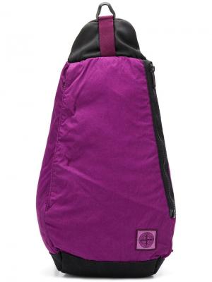 One-shoulder backpack Stone Island. Цвет: фиолетовый