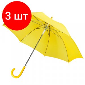 Зонт-трость , полуавтомат, купол 102 см, 8 спиц, желтый Проект 111. Цвет: желтый
