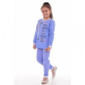 Пижама , размер 116, голубой Новое Кимоно. Цвет: голубой