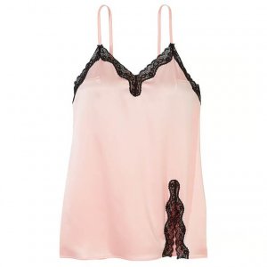 Комбинация Victoria's Secret Fun & Flirty Satin Lace-Trim, розовый/черный Victoria's