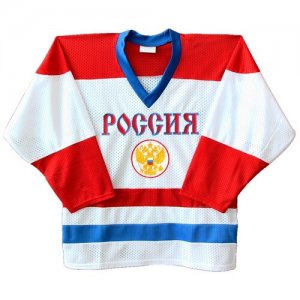 Майка детская хоккейная Россия белая Felante. Цвет: белый/красный