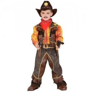 Детский костюм Ковбой для мальчика (1251) 134 см VENEZIANO. Цвет: оранжевый