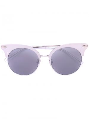 Солнцезащитные очки с оправой кошачий глаз Boucheron Eyewear. Цвет: серый