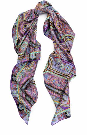 Шелковый платок с принтом Michele Binda. Цвет: разноцветный
