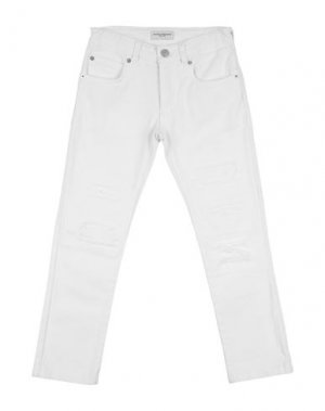 Джинсовые брюки PAOLO PECORA. Цвет: белый