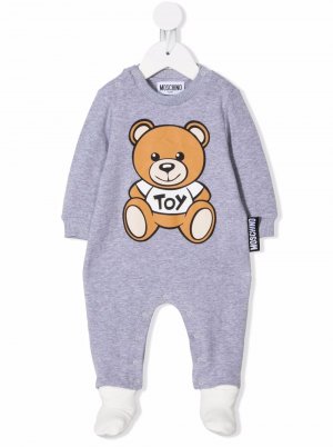Пижама с принтом Toy Bear Moschino Kids. Цвет: серый