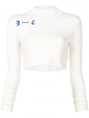 Укороченная футболка с длинными рукавами Artica Arbox. Цвет: белый