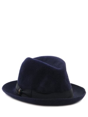 Шерстяная шляпа Borsalino. Цвет: синий