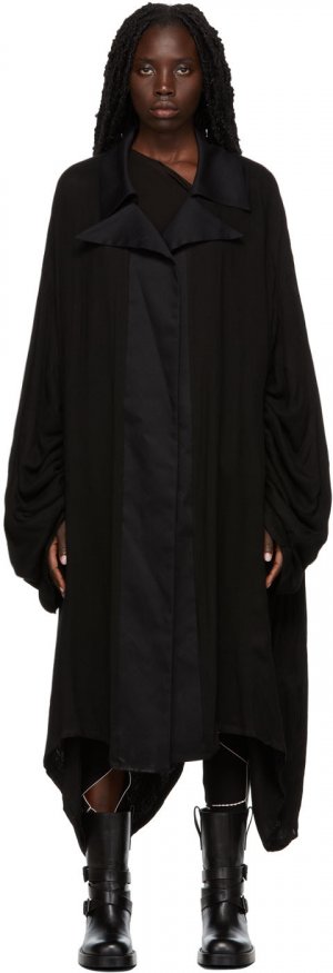 Черная проволока, большое пальто Yohji Yamamoto