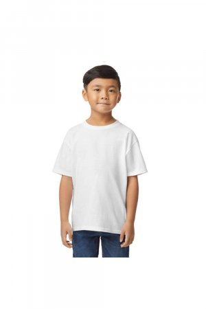 Однотонная футболка Softstyle средней плотности, белый Gildan