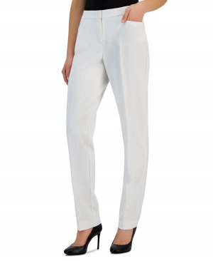 Женские прямые брюки со средней посадкой и L-карманами, стандартной, длинной короткой длины , белый I.N.C. International Concepts