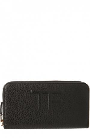 Кожаный кошелек Tom Ford. Цвет: чёрный