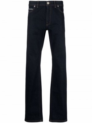 Прямые джинсы с нашивкой-логотипом Brioni. Цвет: синий