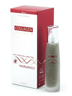 Гель коллагеновый для волос и ногтей Natural Collagen Inventia Hair&Nails. Цвет: прозрачный, белый, красный