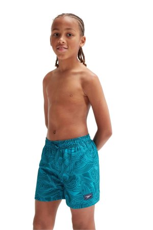 Синие шорты для плавания с принтом мальчиков размером 13 дюймов , синий Speedo