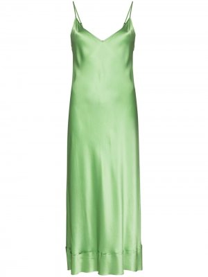 Платье-комбинация Stella длины миди Lee Mathews. Цвет: зеленый