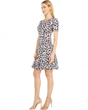 Платье Cheetah Print Dress, белый мульти Boutique Moschino