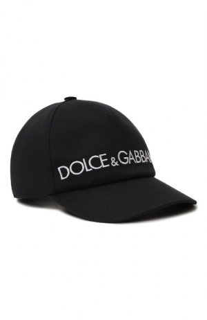 Хлопковая бейсболка Dolce & Gabbana. Цвет: синий