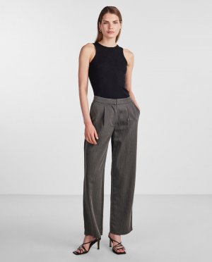 Женские длинные брюки Yas, темно-серый YAS. Цвет: серый