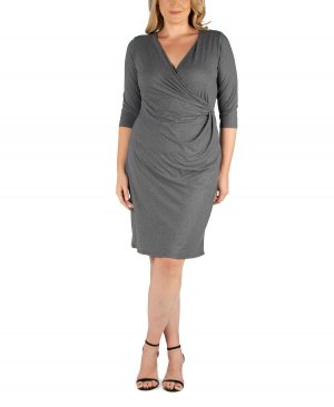 Женское платье больших размеров 24seven Comfort Apparel, серый Apparel
