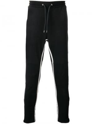 Спортивные брюки узкого кроя с полосками PS Paul Smith. Цвет: черный