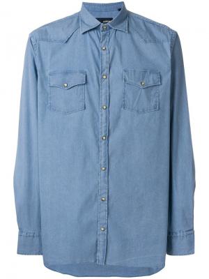 Джинсовая рубашка Lardini. Цвет: синий