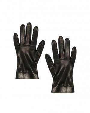Перчатки Leather, черный Saint Laurent