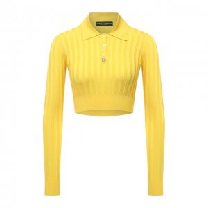 Шелковый пуловер Dolce & Gabbana. Цвет: жёлтый