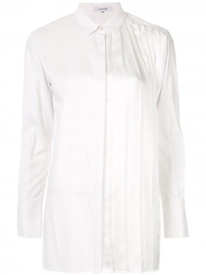 Поплиновая рубашка с плиссировкой Loveless. Цвет: белый