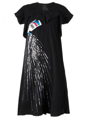 Sequined spray motif dress Bernhard Willhelm. Цвет: чёрный