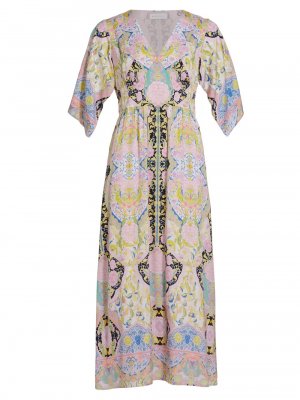 Платье миди из эластичного шелка Eve Elie Tahari