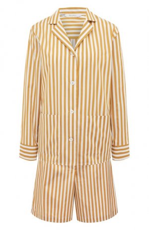 Хлопковая пижама Max Mara. Цвет: жёлтый