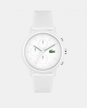 12.12 x Chrono 2011246 белые силиконовые мужские часы , белый Lacoste