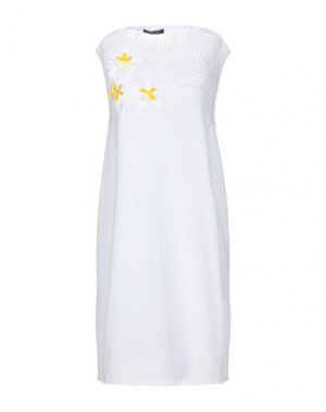 Короткое платье ANDREA TURCHI. Цвет: белый