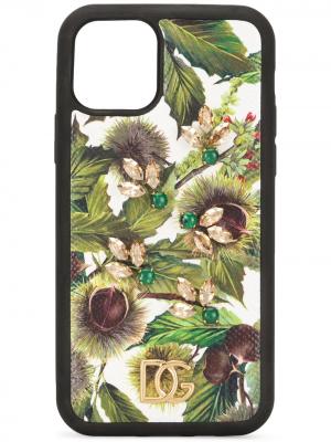 Чехол для iPhone 11 Pro с кристаллами Dolce & Gabbana. Цвет: ha2lr multi color