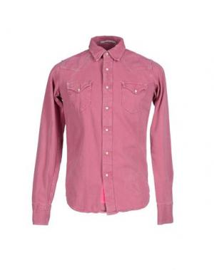 Джинсовая рубашка SHIELD. Цвет: пурпурный