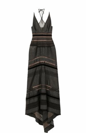 Приталенное платье-макси с подолом Roland Mouret. Цвет: черный