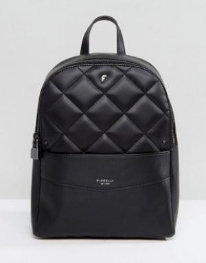 Черный стеганый рюкзак Fiorelli. Цвет: черный