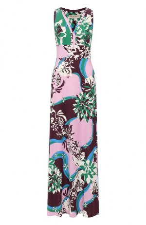 Платье из смеси вискозы и шелка Emilio Pucci. Цвет: разноцветный