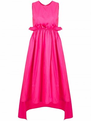 Платье с оборками RED Valentino. Цвет: розовый