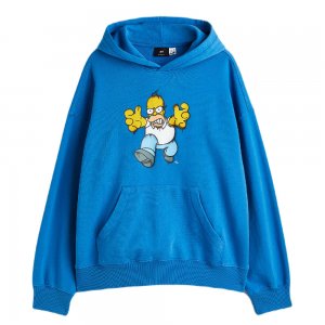 Худи  Simpsons Oversized Fit Cotton, синий/желтый H&M