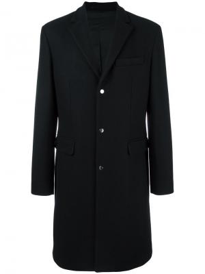 Однобортное пальто Matiéres. Цвет: синий