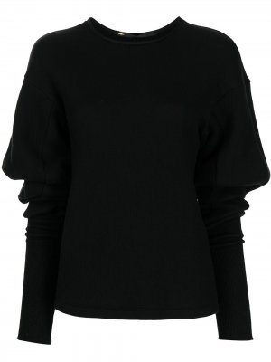 Пуловер со сборками Muller Of Yoshiokubo. Цвет: черный