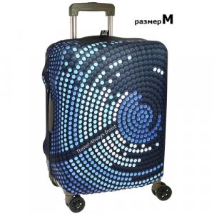 Чехол для чемодана 1018_M, размер M, синий Vip collection. Цвет: синий
